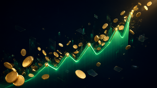 Abstract visualization of startup funding and venture capital with rising graphs